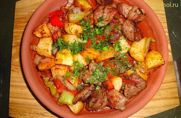Оджахури из свиной шейки с картофелем (оджахури, свиной, свинина) Оджахури из свиной шейки с картофелем