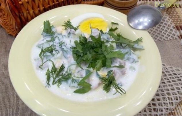 Окрошка на мацони по-азербайджански