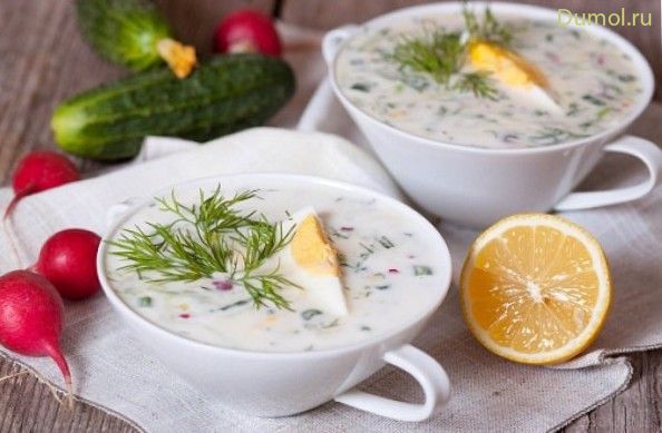 Окрошка с крабовыми палочками