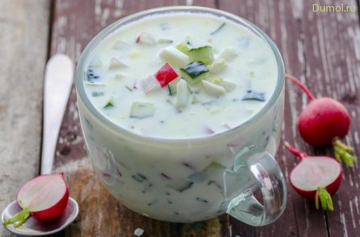 Окрошка вегетарианская на кефире