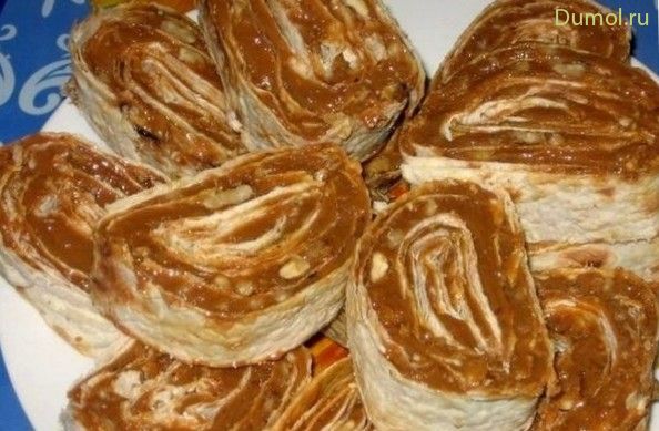 Ореховый десерт в лаваше