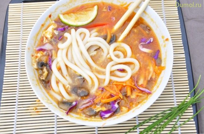Острый суп с лапшой и имбирем (острый, лапшой, имбирем, лапша) Острый суп с лапшой и имбирем