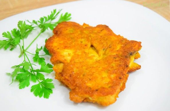 Отбивные из курицы с сыром, в кляре