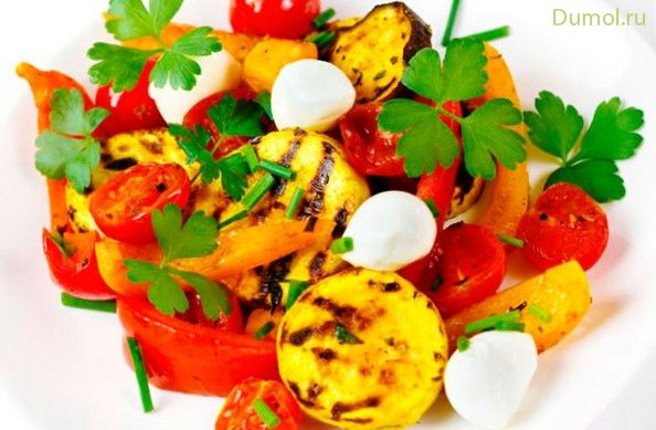 Овощи гриль с сыром моцарелла (овощи, гриль) Овощи гриль с сыром моцарелла