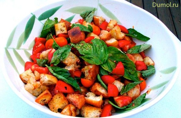 Панцанелла с помидорами (панцанелла, помидорами) Панцанелла с помидорами