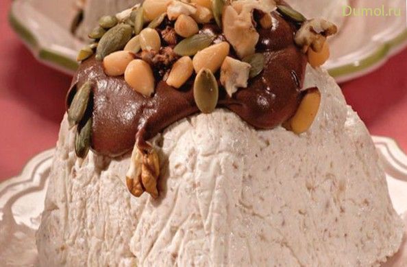 Пасха с горьким шоколадом и орехами (пасха, неприятным, творог, пищевой) Пасха с горьким шоколадом и орехами