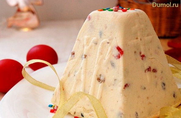 Печеная творожная пасха с цукатами