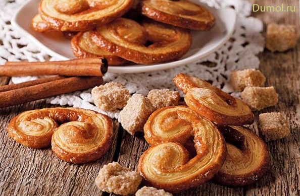 Печенье «Слоеные ушки» с корицей