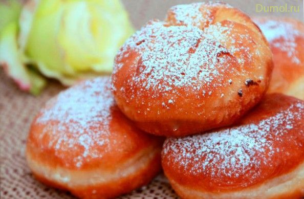 Пончики с заварным лимонным кремом (пончики, заварным, пищевой) Пончики с заварным лимонным кремом