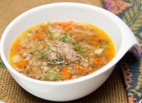 Постный гречневый суп в мультиварке