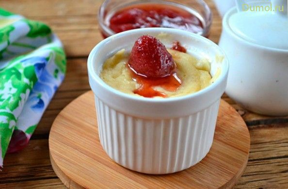 Простое творожное суфле в микроволновке