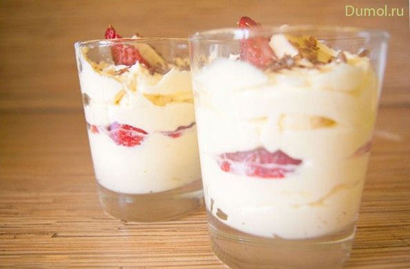 Простой творожный десерт с фруктами (несложный, творожный, десерт, творог) Простой творожный десерт с фруктами