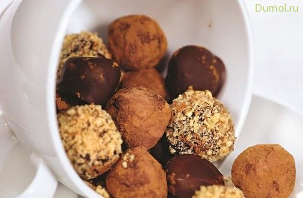 Простые шоколадные трюфели по-домашнему (простые, шоколадные, жир) Простые шоколадные трюфели по-домашнему
