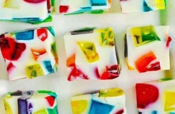 Разноцветный десерт-желе (разноцветный, десерт-желе) Разноцветный десерт-желе