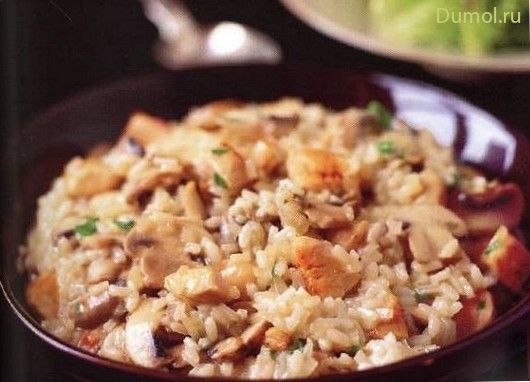Ризотто на курином бульоне с грибами (ризотто, курином, бульоне) Ризотто на курином бульоне с грибами
