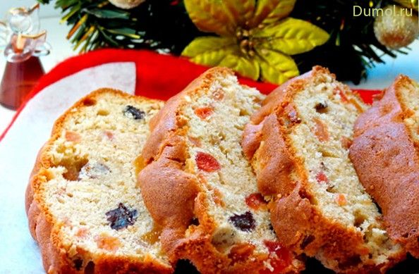 Рождественский пирог с орехами и сухофруктами по-английски (рождественский, пирог, орехами, вишня) Рождественский пирог с орехами и сухофруктами по-английски