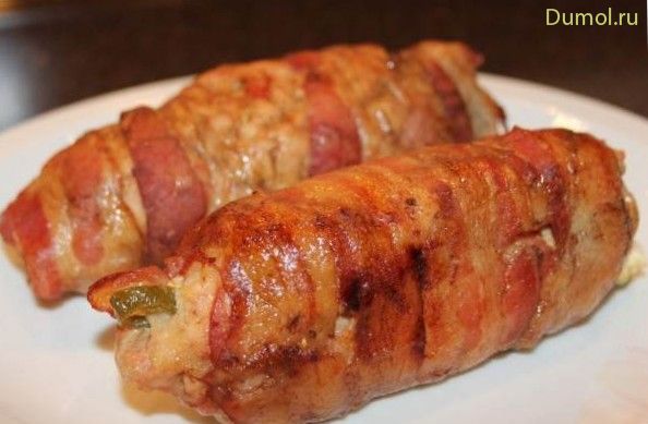 Рулетики из свинины с огурцами (рулетики, свинины, свинина, пищевой) Рулетики из свинины с огурцами