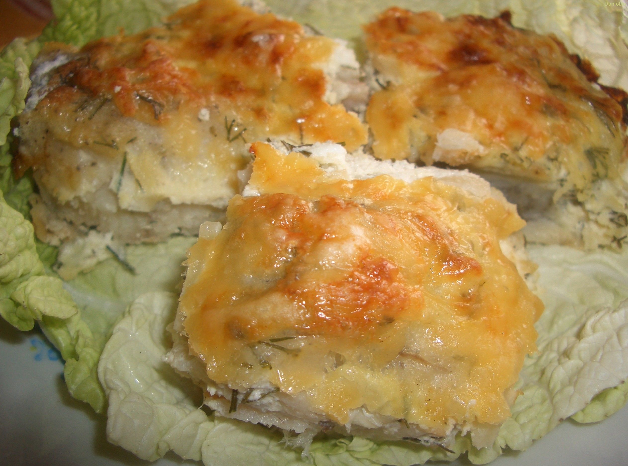 Рыба с сыром в сметане