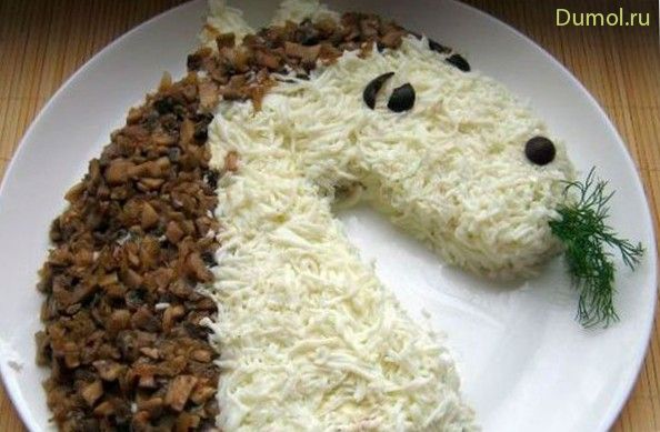 Салат «Белая лошадь» с куриной грудкой (салат, белая) Салат «Белая лошадь» с куриной грудкой