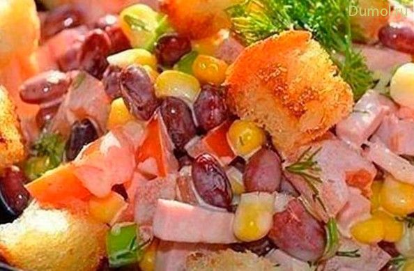 Салат «Для любимого мужа» с ветчиной