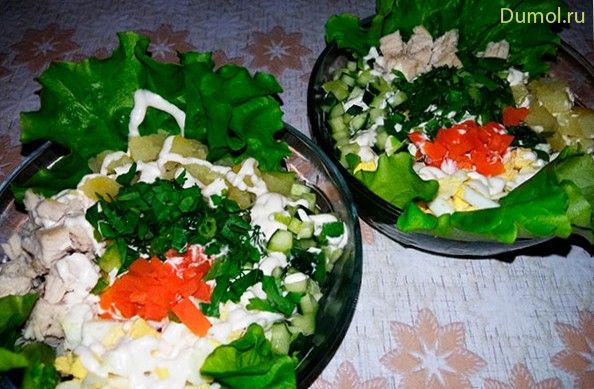 Салат «Домашняя сказка» (салат, домашняя, сказка, лапша) Салат «Домашняя сказка»