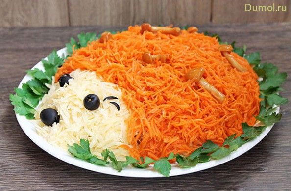 Салат «Ежик» с куриным филе
