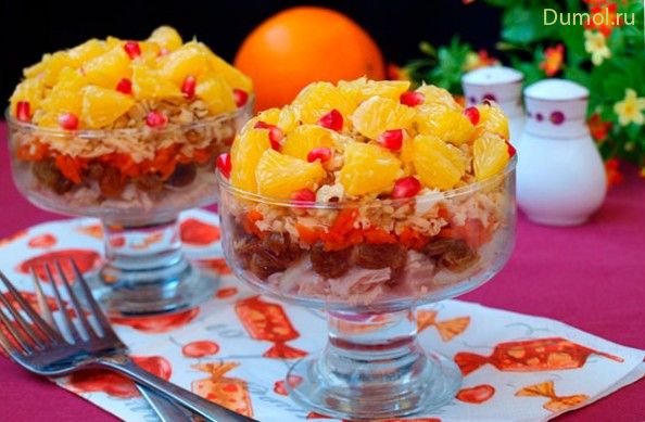 Салат «Французская любовница» с апельсином (салат, французская, любовница) Салат «Французская любовница» с апельсином