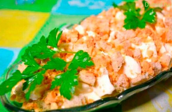 Салат «Искушение» с копченой курицей