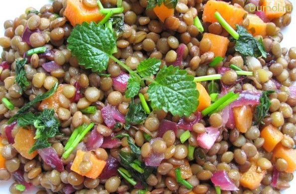 Салат из чечевицы с мандаринами (салат, чечевицы, мандаринами) Салат из чечевицы с мандаринами