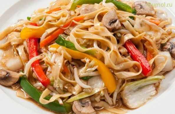 Салат из грибов и лапши
