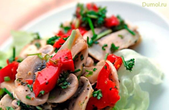 Салат из грибов и сладкого перца