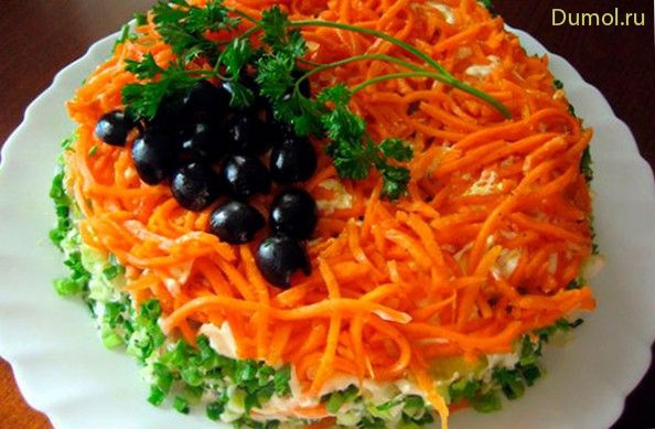 Салат «Изабелла» с копченым окороком