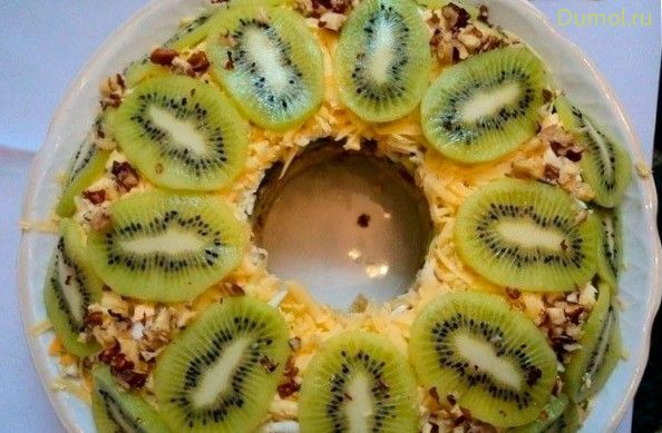 Салат "Изумрудный браслет" на любой праздник (салат, изумрудный, киви) Салат "Изумрудный браслет" на любой праздник