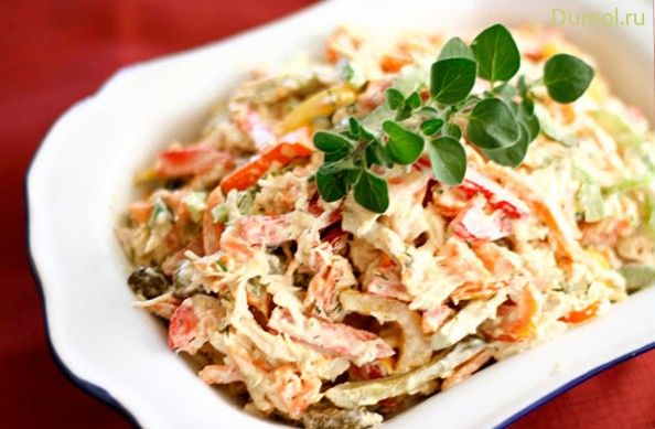 Салат-карпаччио с курицей