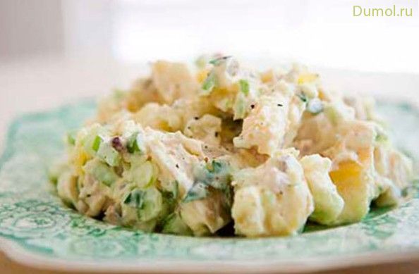 Салат картофельный под соусом по-татарски