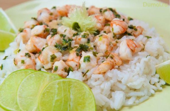 Салат «Креветочный» с рисом