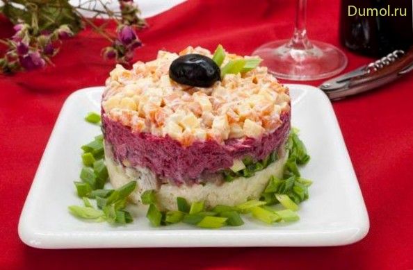 Салат «Наваждение» с соленой сельдью