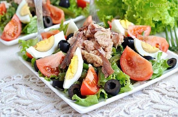 Салат «Нисуаз» с тунцом по-французски (салат, нисуаз) Салат «Нисуаз» с тунцом по-французски