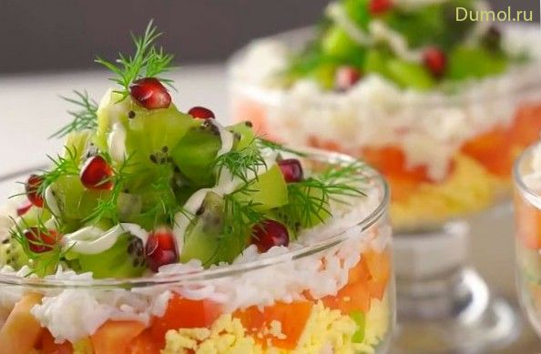 Салат «Новогодняя гербера»
