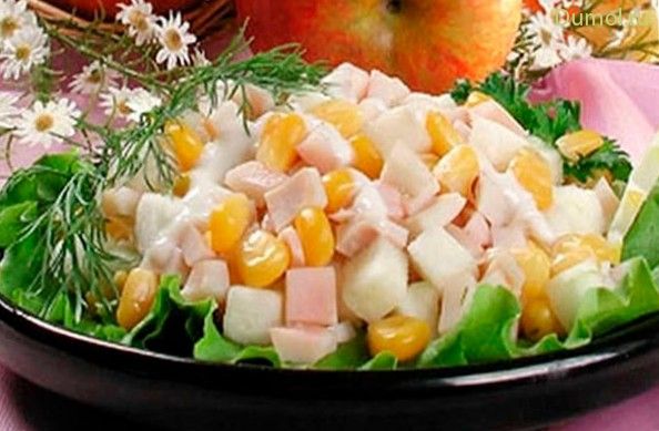 Салат «Просто и вкусно» с кальмарами (салат, просто, вкусно) Салат «Просто и вкусно» с кальмарами