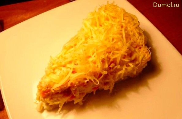 Салат «Рождество» с копченой курицей