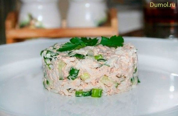 Салат «Рыбный» с сухарями (салат, рыбный) Салат «Рыбный» с сухарями