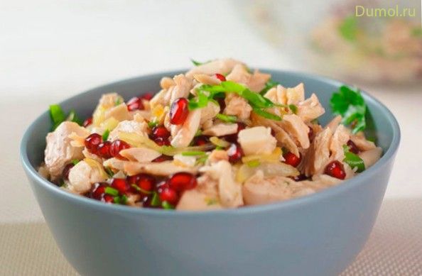 Салат с курицей и вареным окороком (салат, курицей) Салат с курицей и вареным окороком