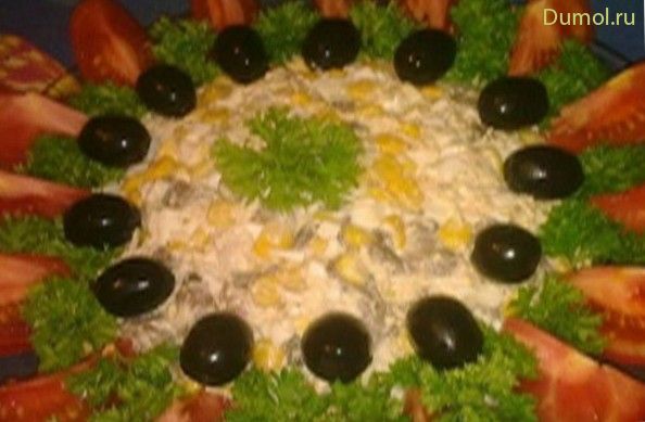 Салат с куриным филе «Солнышко моe»