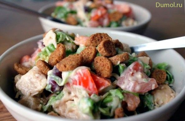 Салат с сухариками «Весенний» (салат, сухариками, весенний, маринад) Салат с сухариками «Весенний»