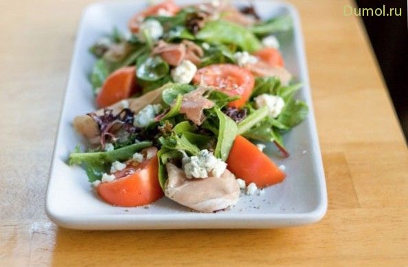 Салат с ветчиной прошутто и голубым сыром (салат, ветчиной) Салат с ветчиной прошутто и голубым сыром