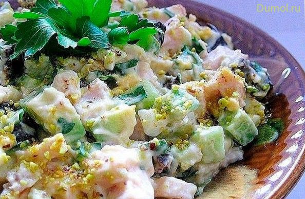 Салат «Венеция» с курицей и ветчиной (салат, венеция) Салат «Венеция» с курицей и ветчиной