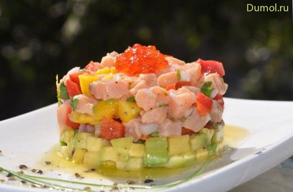 Севиче из красной рыбы, авокадо и манго (севиче, красной, рыбы, маринад) Севиче из красной рыбы, авокадо и манго