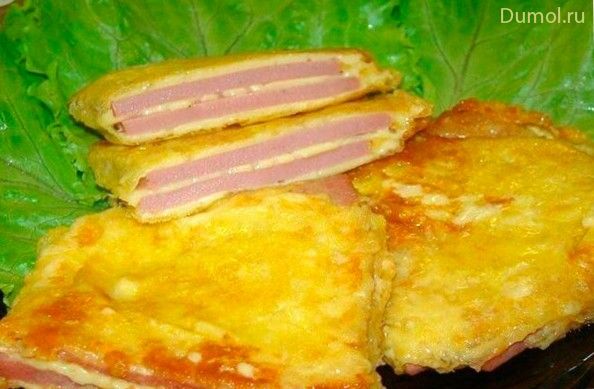 Шницель «Цыганский» из сыра и колбасы