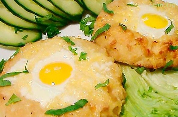 Шницели с сыром и яйцом